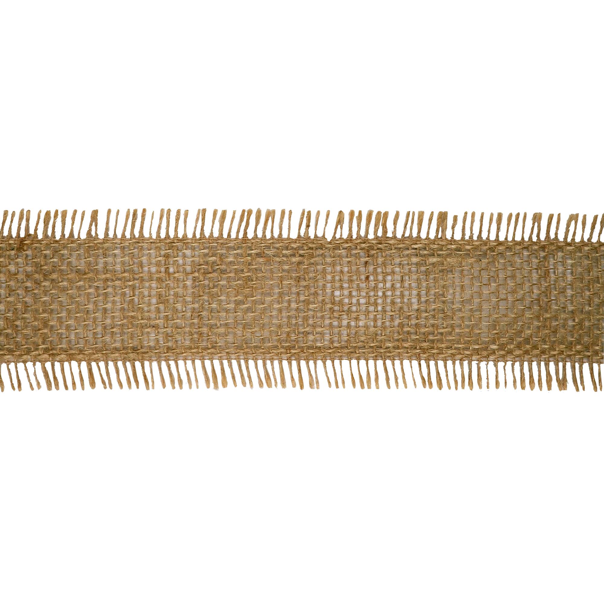 2.5" x 3yd. Burlap Frayed Wired Ribbon by Celebrate It® Classic